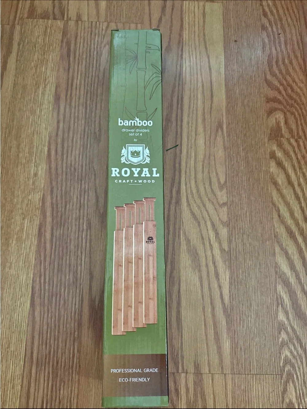 Bamboo Drawer Dividers in Natural Brown
